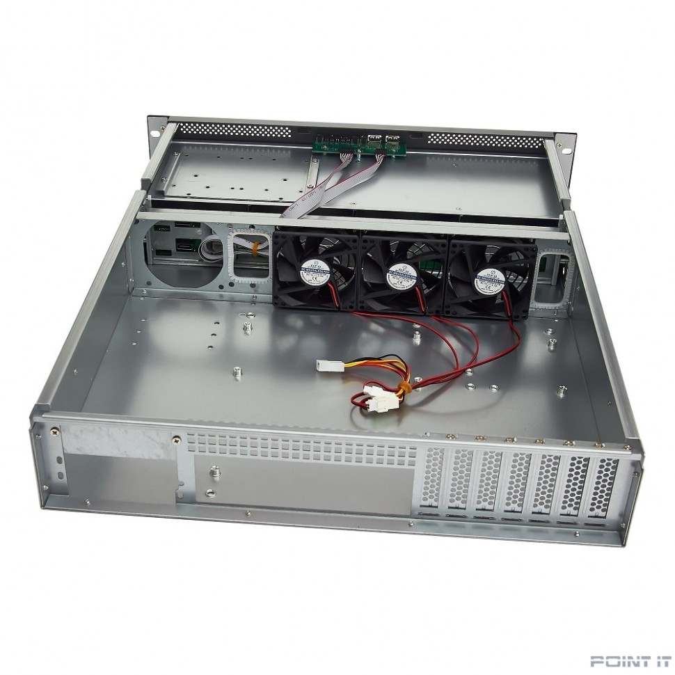 Exegate EX281232RUS Серверный корпус ExeGate Pro 2U550-HS08 <RM 19", высота 2U, глубина 550, без БП, 8xHotSwap, USB>