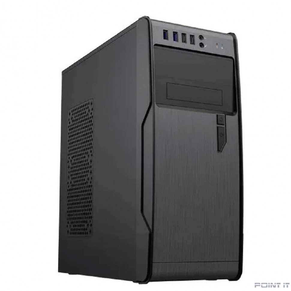 PowerCool Компьютерный корпус без ТМ, S1008BK-2U3C-NP NP (MidiTower, БЕЗ БП, Black, 2*USB3.0+2*USB Type-C +HD Audio)