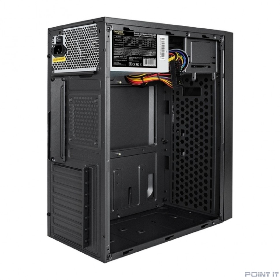 Exegate EX299324RUS Корпус Miditower ExeGate AA-440U-UNS500 (ATX, БП UNS500 с вент. 12см, 2*USB+1*USB3.0, аудио, черный)