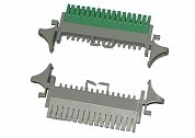 Плинт размыкаемый, PBT, 8 пар, медные контакты, универсальный, тип POUYET, нумерация (1-8), серый РАСПРОДАЖА