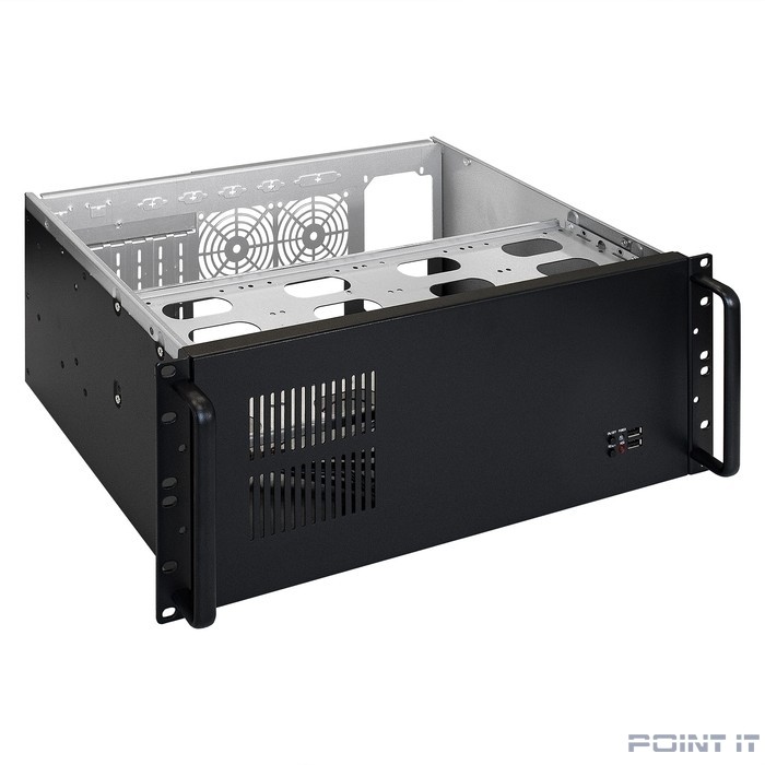 Exegate EX292101RUS Серверный корпус ExeGate Pro 4U300-08 <RM 19", высота 4U, глубина 300, БП 500PPH 80+Bronze, USB>