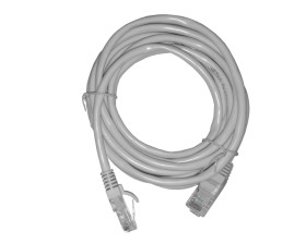 Патч-корд UTP4 cat 5e, 3,0м, ВС, LSZH, серый, литой коннектор NETKO Optima