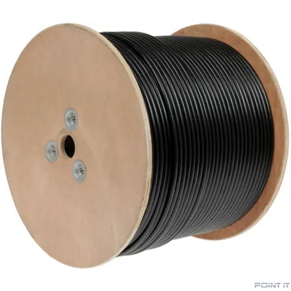 5bites Кабель US5500-305APE витая пара UTP / SOLID / 5E / CCAG / PVC+PE / BLACK / OUTDOOR / DRUM / 305M