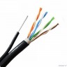 5bites Кабель US5500-305APE-M витая пара UTP/SOLID/5E/CCAG/PVC+PE/BLACK/OUTDOOR/MESSENGER/DRUM/305M