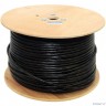 5bites Кабель US5500-305APE-M витая пара UTP/SOLID/5E/CCAG/PVC+PE/BLACK/OUTDOOR/MESSENGER/DRUM/305M