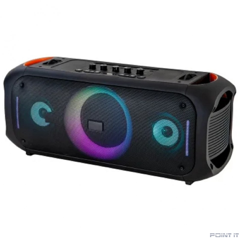 Perfeo ПАС ”TERZA” 70W EQ, MP3 USB-microSD, AUX, FM, 2xJACK, LED, TWS черная + ПДУ + бп микрофон