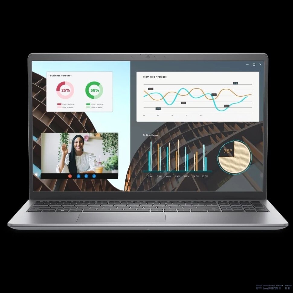 Ноутбук Dell Vostro 3530 [3530-3650-1] (КЛАВ.РУС.ГРАВ.) Black 15.6" {FHD WVA i3-1305U/8Gb/512Gb SSD/RJ-45/Linux} (IDH5A9101UU/IDH5A9101LW/IDH5A911021Z)