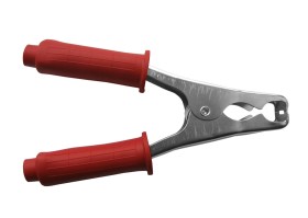 Зажим крокодил, 200A, красный, L=138±5мм, NETKO Optima