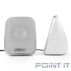 Акустич. система 2.0 Gembird SPK-100-W, белый, 6 Вт, регулятор громкости, USB-питание