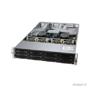 Supermicro SYS-620U-TNR (X12DPU-6,829U3TS-R1K22P-T, 2U, Dual Socket P+ (LGA-4189), Intel® C621A, 32xDIMM Slots 3200/2933/2666 ECC DDR4,12x 3.5&quot; hot-swap hybrid NVMe/SATA/SAS, 2xP