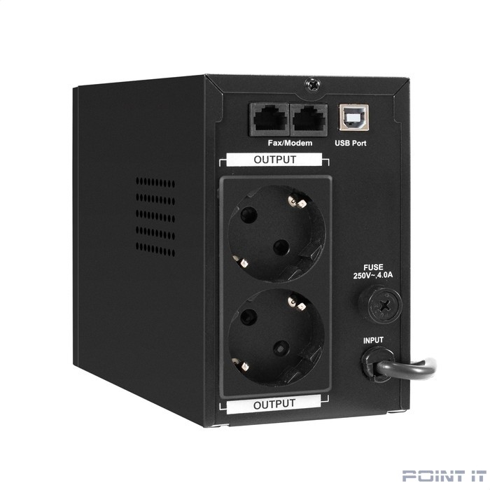 Exegate EX294614RUS ИБП ExeGate SpecialPro Smart LLB-500.LCD.AVR.2SH.USB <500VA/300W, LCD, AVR, 2*Schuko, USB, Black>