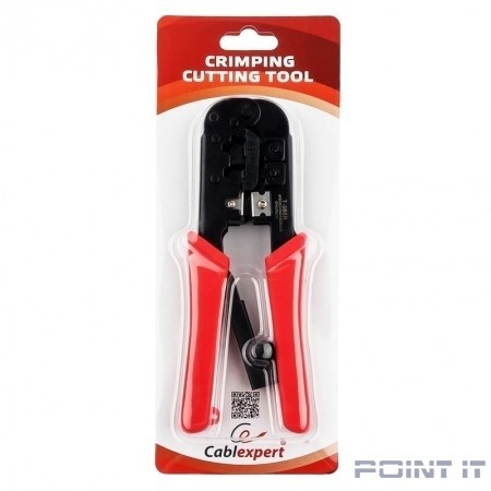 Gembird T-568R Универсальные клещи для обжима и разделки кабеля RJ-11 (6p4c/6p2c), RJ-12 (6p6c), RJ-45 (8p8c) с фиксатором
