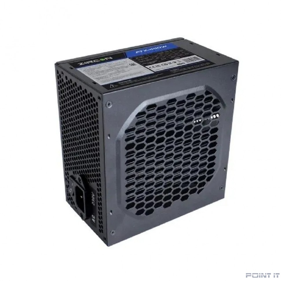 Zircon Блок питания ATX 450W ATX-450W Black, Безвентиляторный