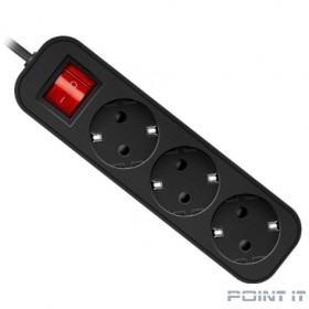 Defender Удлинитель G330 3.0 м, 3 розетки [99334] выключатель, с заземлением
