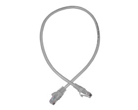 Патч-корд UTP4 cat 5е, 0,5м, ВС, LSZH, серый, литой коннектор NETKO Optima (упак 10)