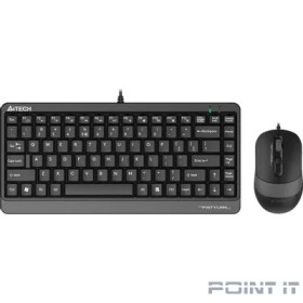 Комплект кл-ра+мышь проводн. A4Tech Fstyler F1110 black/grey USB Multimedia (F1110 GREY)