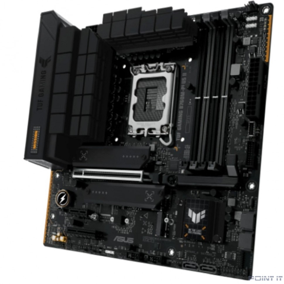Материнская плата ASUS TUF GAMING B760M-PLUS II, LGA1700 4xDDR5 4xSATA3 3xM.2 RAID HDMI DP mATX