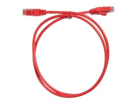 Патч-корд UTP4 cat.6, 1.0м, литой коннектор, красный, Netko CKC