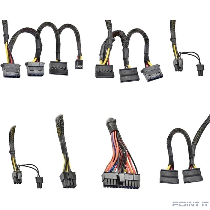 Exegate EX282154RUS Блок питания 700W ExeGate 80 PLUS® Bronze 700PPH (ATX, APFC, КПД 89% (80 PLUS Bronze), 12cm fan, 24pin, (4+4)pin, PCIe, 5xSATA, 3xIDE, black, Color Box)