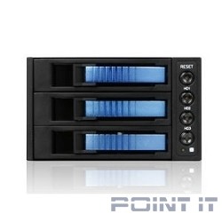 Procase A3-203-SATA3-BL (синий), {Hot-swap корзина 3 SATA3/SAS, 6Gb, 2x5.25, 1xFAN 80x15mm }