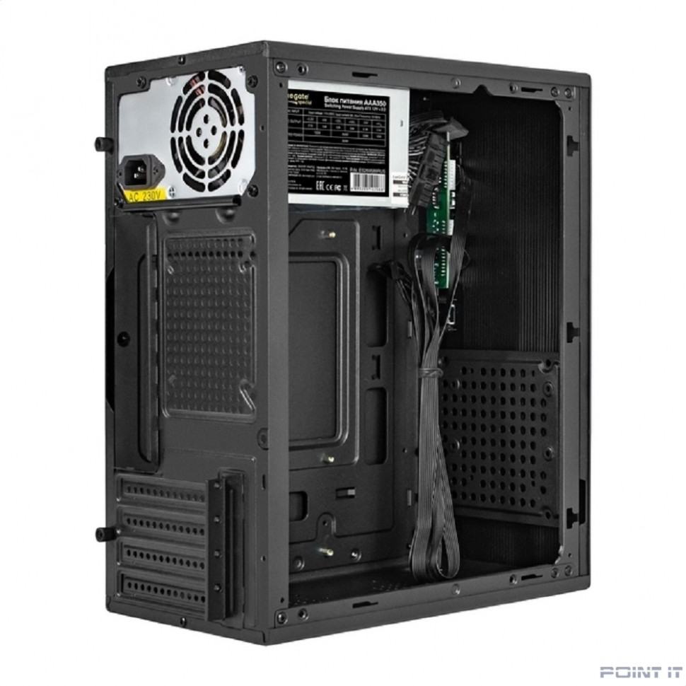 Exegate EX299062RUS Корпус Minitower ExeGate BAA-303M-AAA350 (mATX, БП AAA350 с вент. 8см, 2*USB, HD Audio, черный)