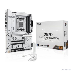 Материнская плата ASUS X870 MAX GAMING WIFI7 W, AM5, X870, 4*DDR5,  4*SATA, 3*M.2, 4*USB 3.2, 4*USB 2.0, 2*Type-C, 5*PCIx16, HDMI, ATX; 90MB1LZ0-M0EAY0