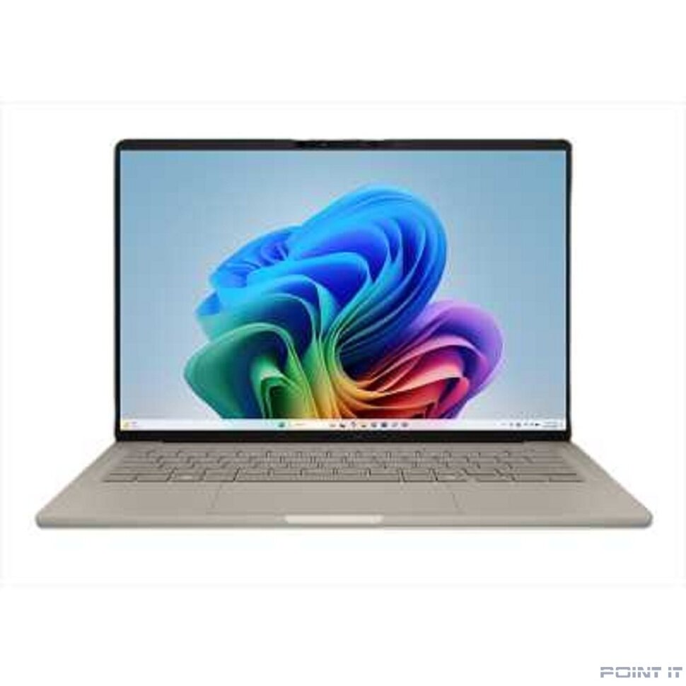 Ноутбук ASUS Zenbook A14 UX3407QA-QD197W [90NB1501-M00850] Zabriskie Beige14" {WUXGA Snapdragon X X1 26 100 Qualcomm/16GB/ 512GB SSD/WIN11 HOME}