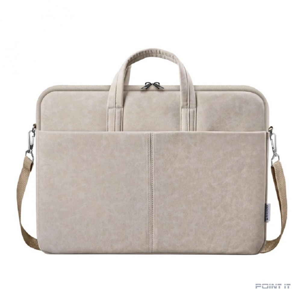 Defender Сумка для ноутбука Solid 15.6" PU кожа, бежевый, карман (26126)