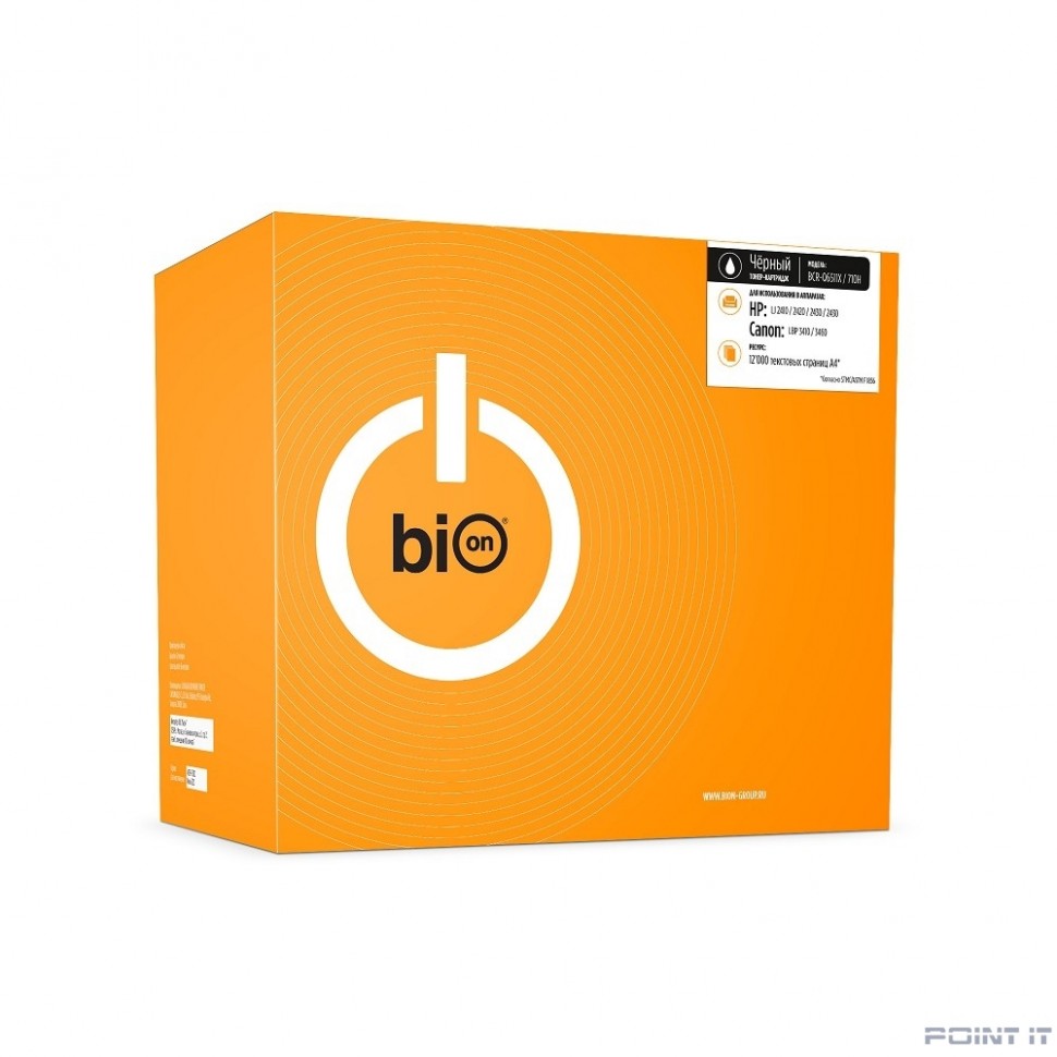 Bion BCR-Q6511X/710H Картридж для HP LaserJet 2420/2420DN/2420N/2400/2420D/2410/2430; Canon LBP 3460 (12000 стр.), Черный, с чипом