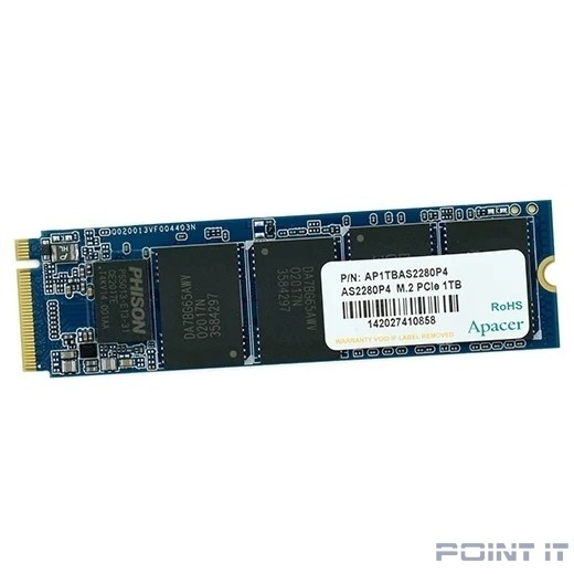 SSD жесткий диск M.2 PCIE 1TB AP1TBAS2280P4-1 APACER