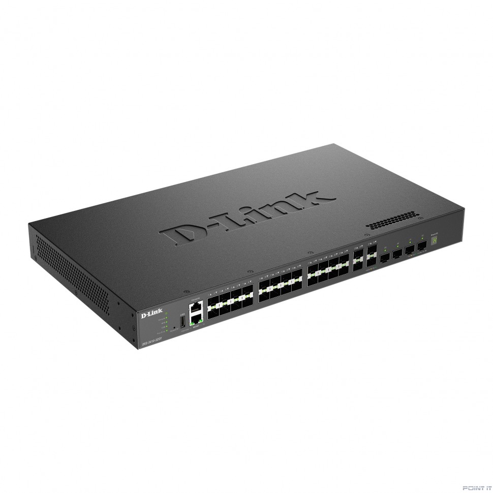 D-Link DXS-3410-32SY/A1A Управляемый L3 стекируемый коммутатор с 28 портами 10GBase-X SFP+ и 4 портами 25GBase-X SFP28