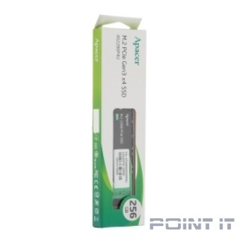 Apacer SSD M.2 256Gb PCIe Gen3x4, R3500/W1200 Mb/s, MTBF 1.8M, 3D NAND, NVMe AP256GAS2280P4U-1