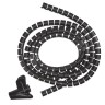 Органайзер для проводов с инструментом для укладки, ID-15mm, 2м, пластик, черный NETKO Optima