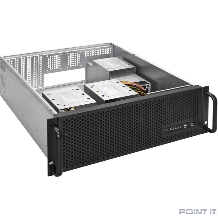 Exegate EX293902RUS Серверный корпус ExeGate Pro 3U450-09 <RM 19", высота 3U, глубина 450, БП 700RADS, USB>